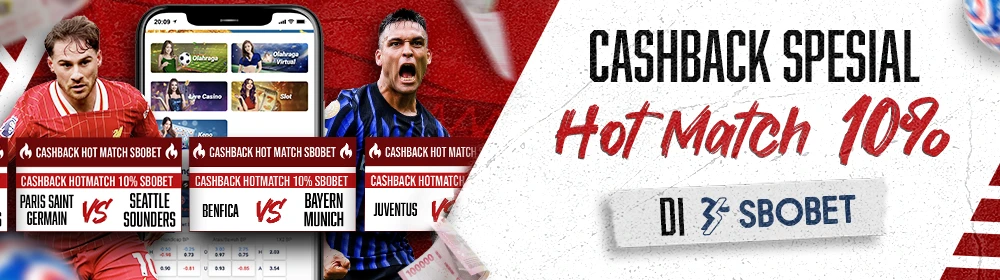 Cashback Hotmacth 10% di SBOBET